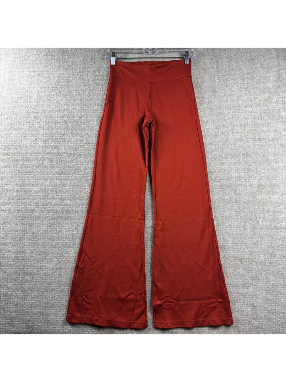 Betabrand Wide-Leg Classic Dress Pant Yoga Pants XS Amber Ponte Knit Academia